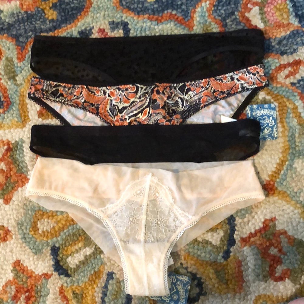 Free People Bikini Briefs Panties Set Of 4 - Picture 2 of 8